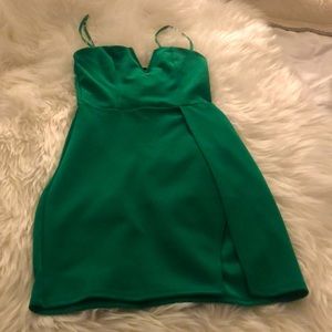 Green lime mini dress
